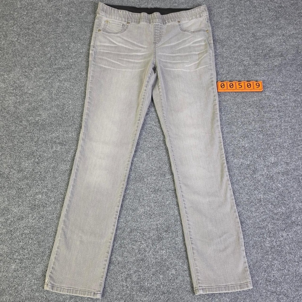 International Concepts Women's Size 12 Gray Light Wash Straight Leg Jeans